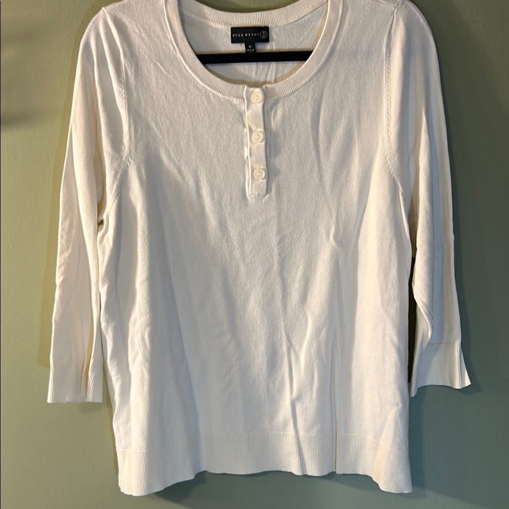 Cream Button-Up Women's Top